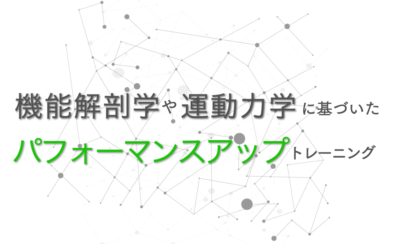 機能解剖学運動力学にもとづいた、パフォーマンスアップトレーニング